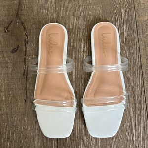 Lulus clear and white sandal